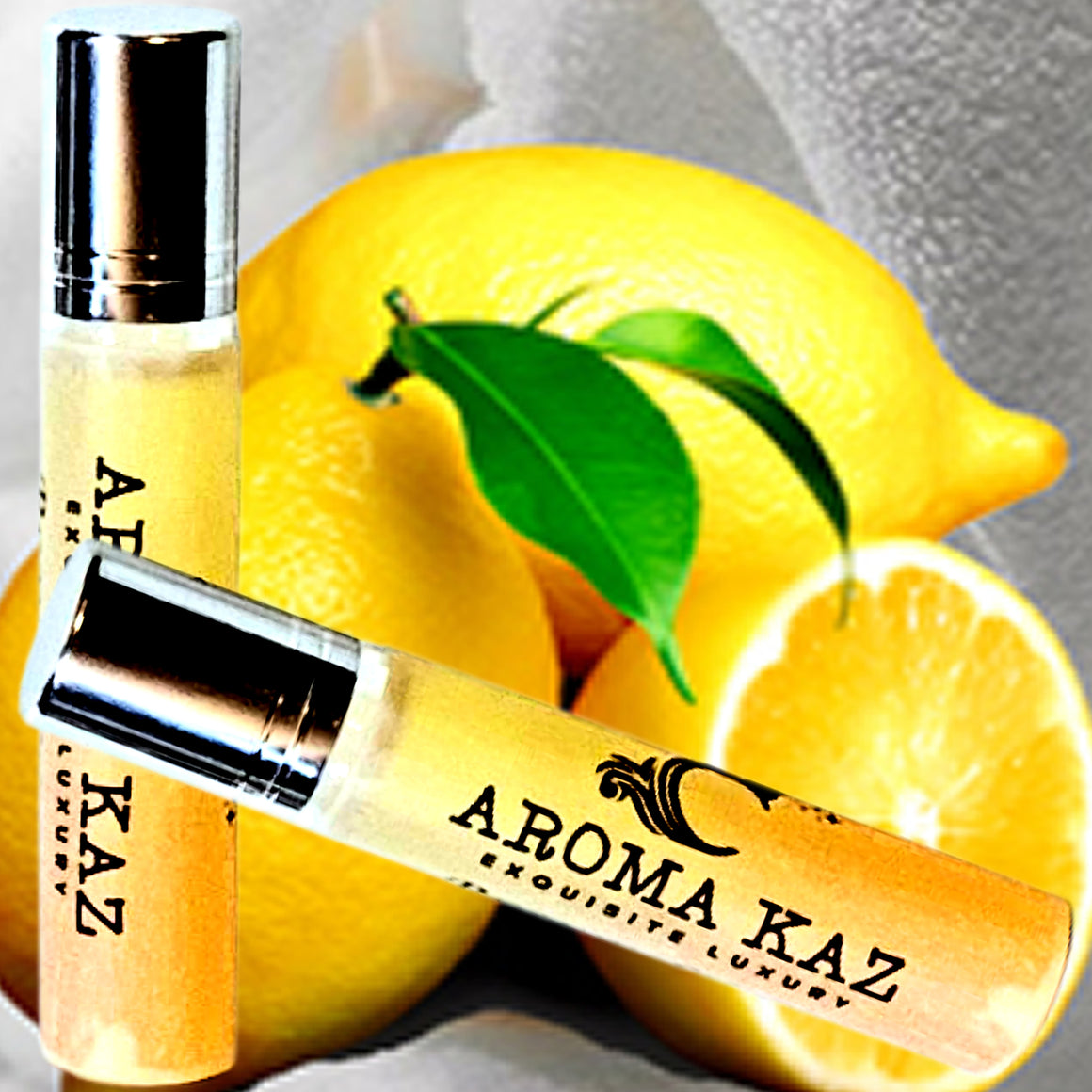 Lemon Fresh Linen Fragrance Roll On – vegan, cruelty-free perfume roll on featuring crisp clean linen and citrus lemon notes, handmade in Australia.