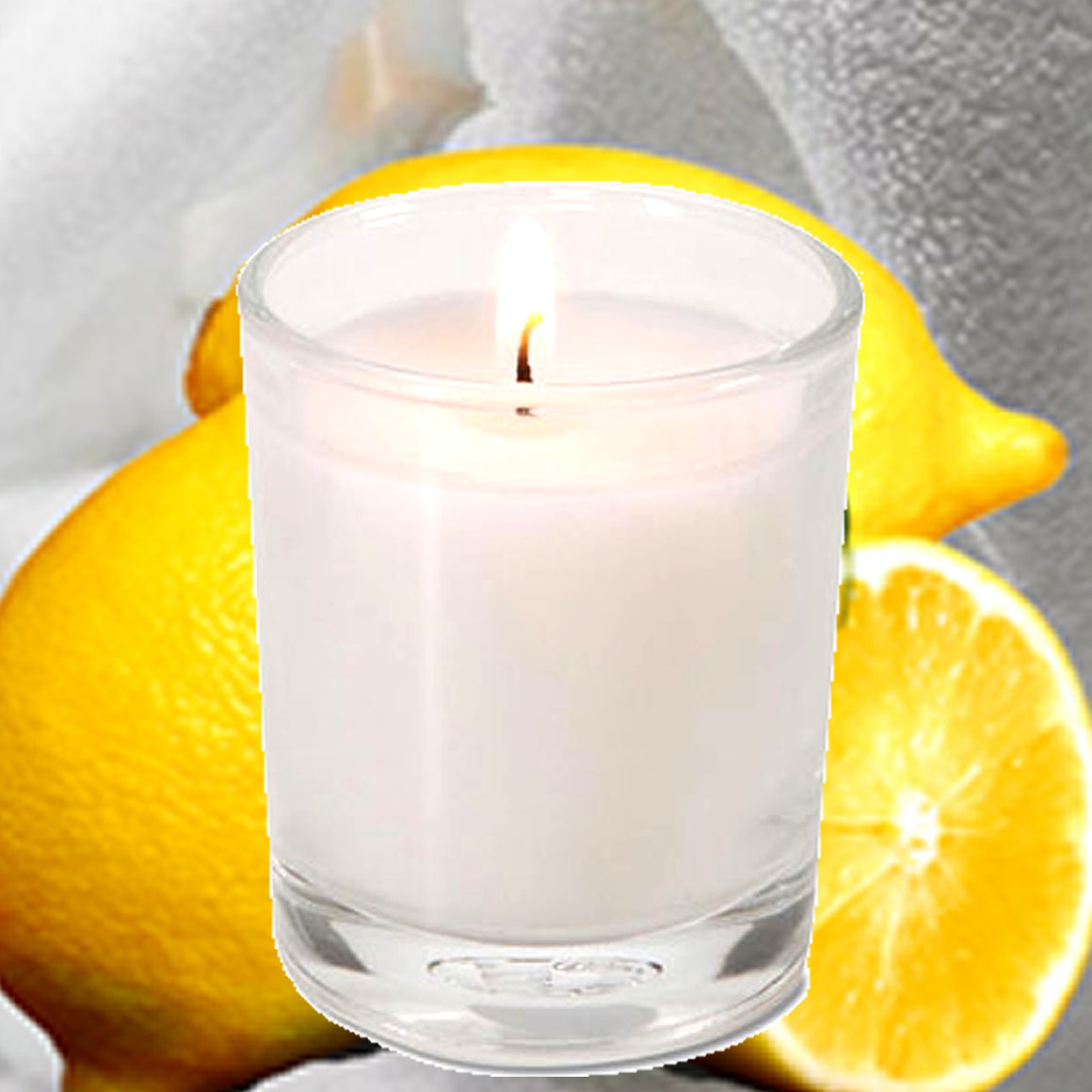 Lemon Fresh Linen Eco Soy Votive Candles – Clean Burn, Plant-Based, Vegan & Pet Safe