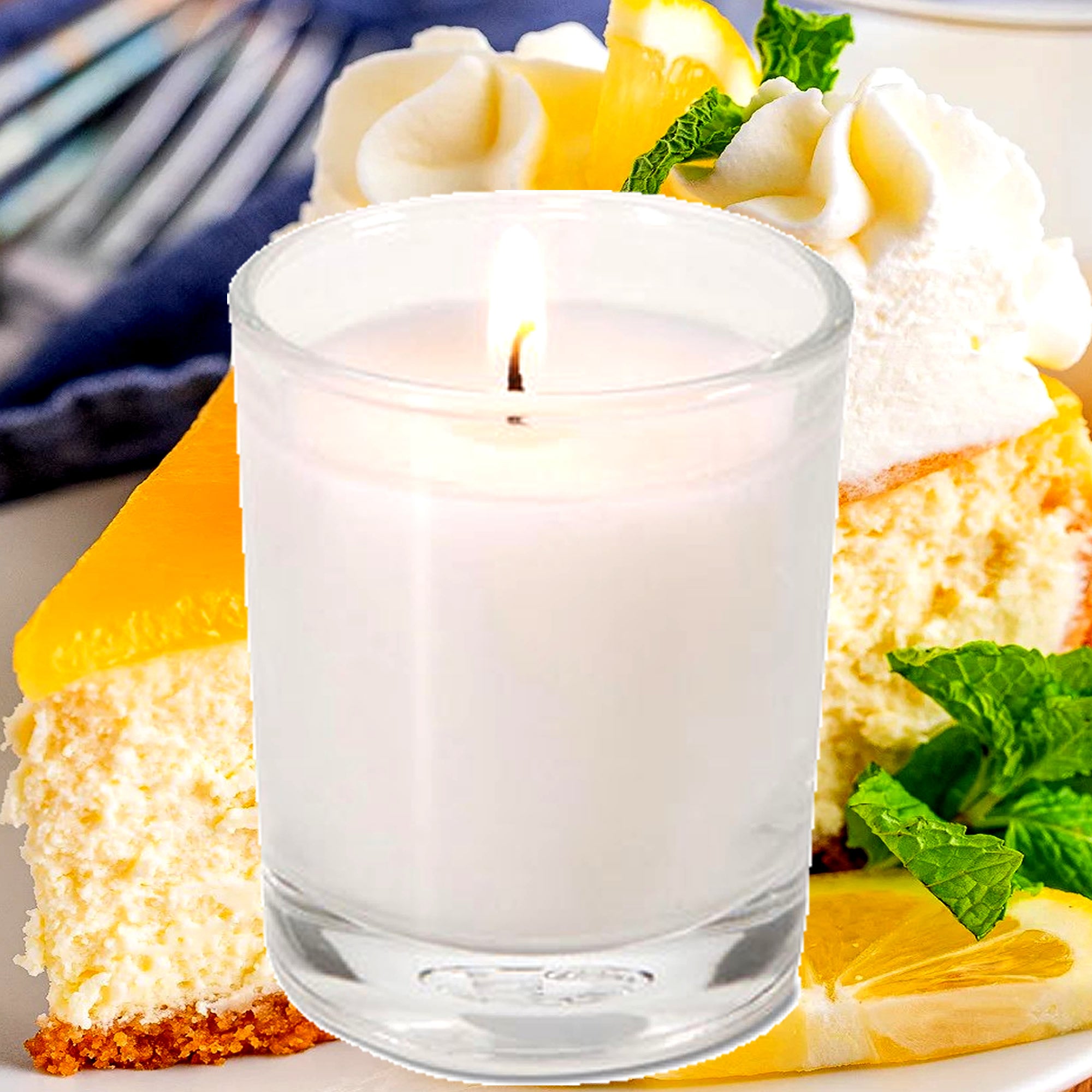 Lemon Cheesecake Eco Soy Votive Candles – Clean Burn, Plant-Based, Vegan & Pet Safe