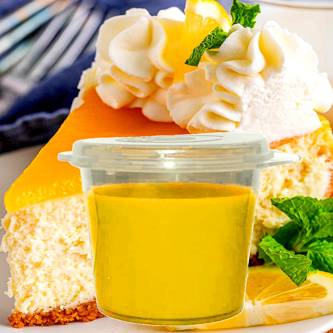 Lemon Cheesecake Soy Candle Melt Shot Pots – Plant-Based, Vegan, Cruelty-Free, Hand-Poured