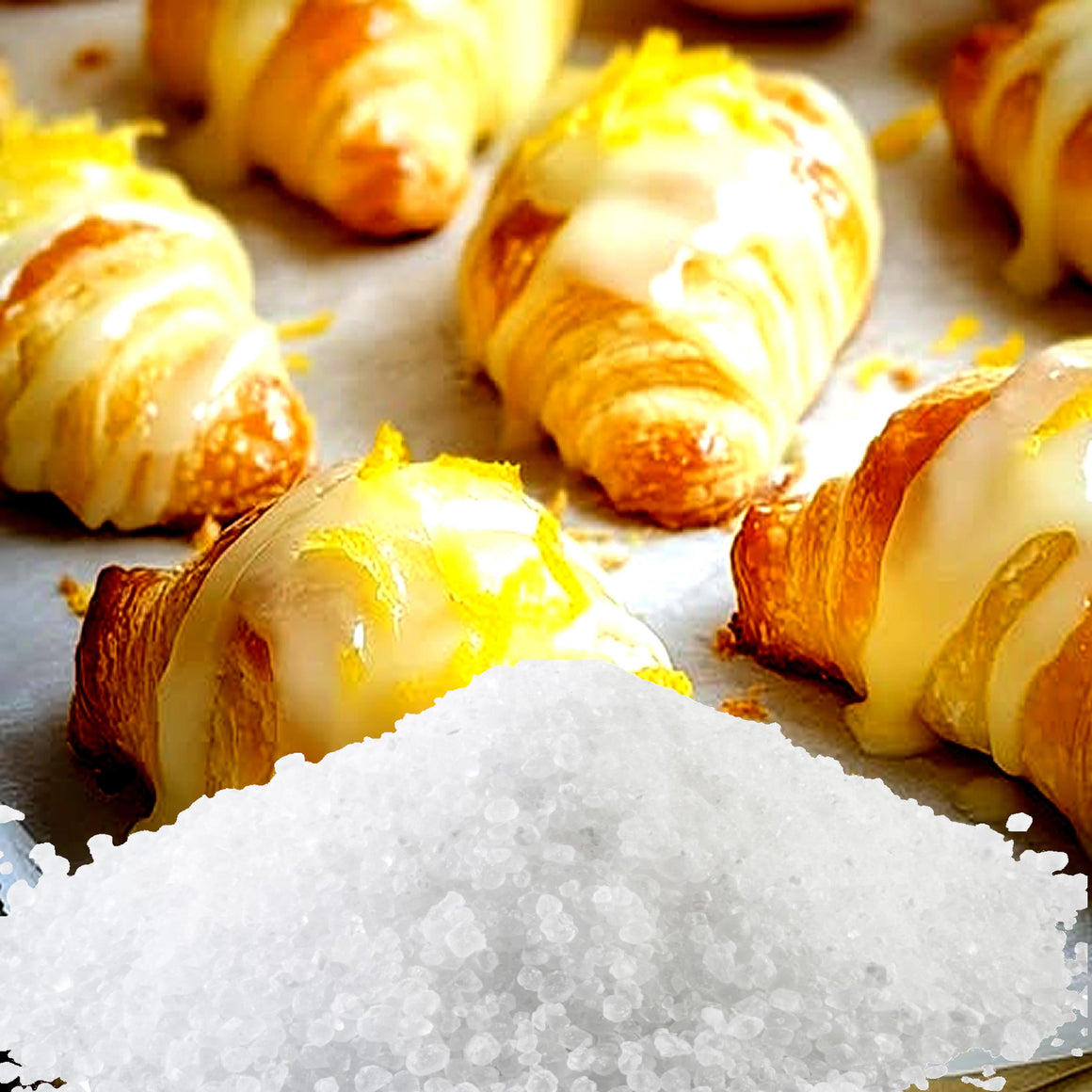 Lemon Cream Croissants Vegan bath salts and bath soak crystals, cruelty-free and made in Australia. Highly scented, suitable for women and men. Perfect relaxation gift for him or her.