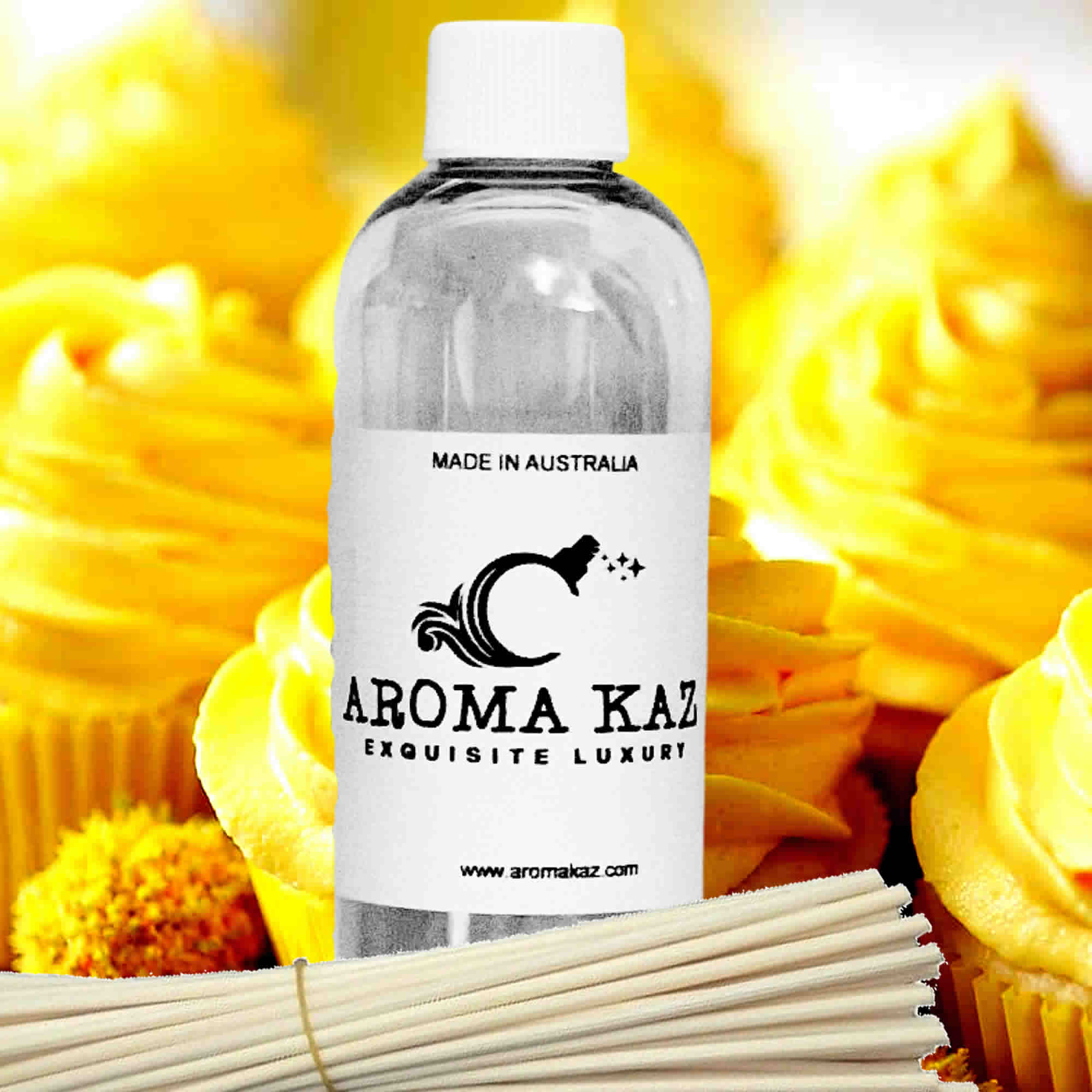 Lemon Cupcakes Diffuser Fragrance Oil with Reeds – Vegan Cruelty-Free Home Aroma
