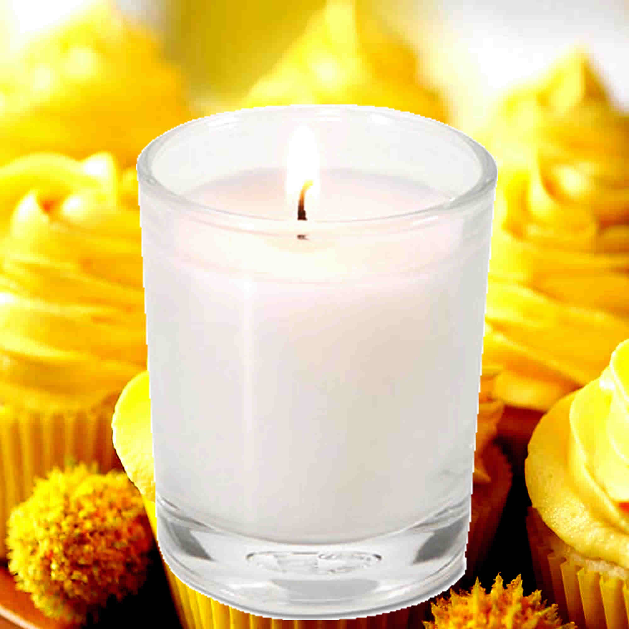 Lemon Cupcakes Eco Soy Votive Candles – Clean Burn, Plant-Based, Vegan & Pet Safe