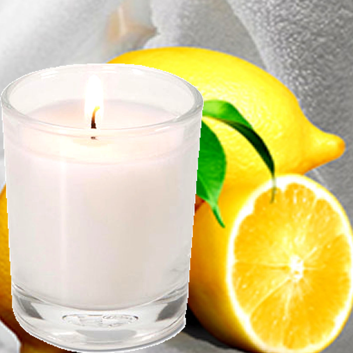 Lemon Fresh Linen Scented Eco Soy Votive Candles Hand Poured