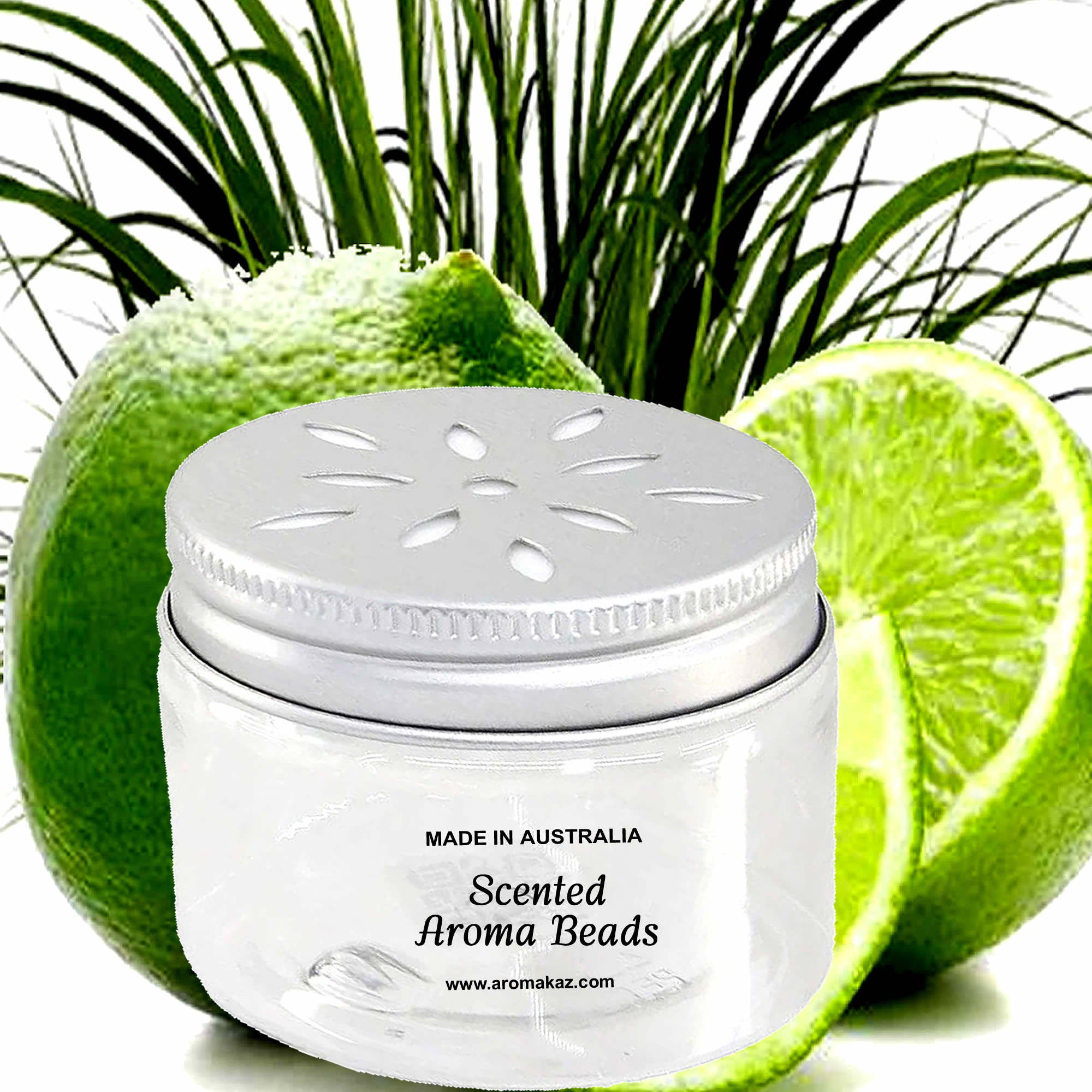Lemongrass & Limes Air Freshener Aroma Beads - Room, Car, Pantry, Pet Areas, Linen