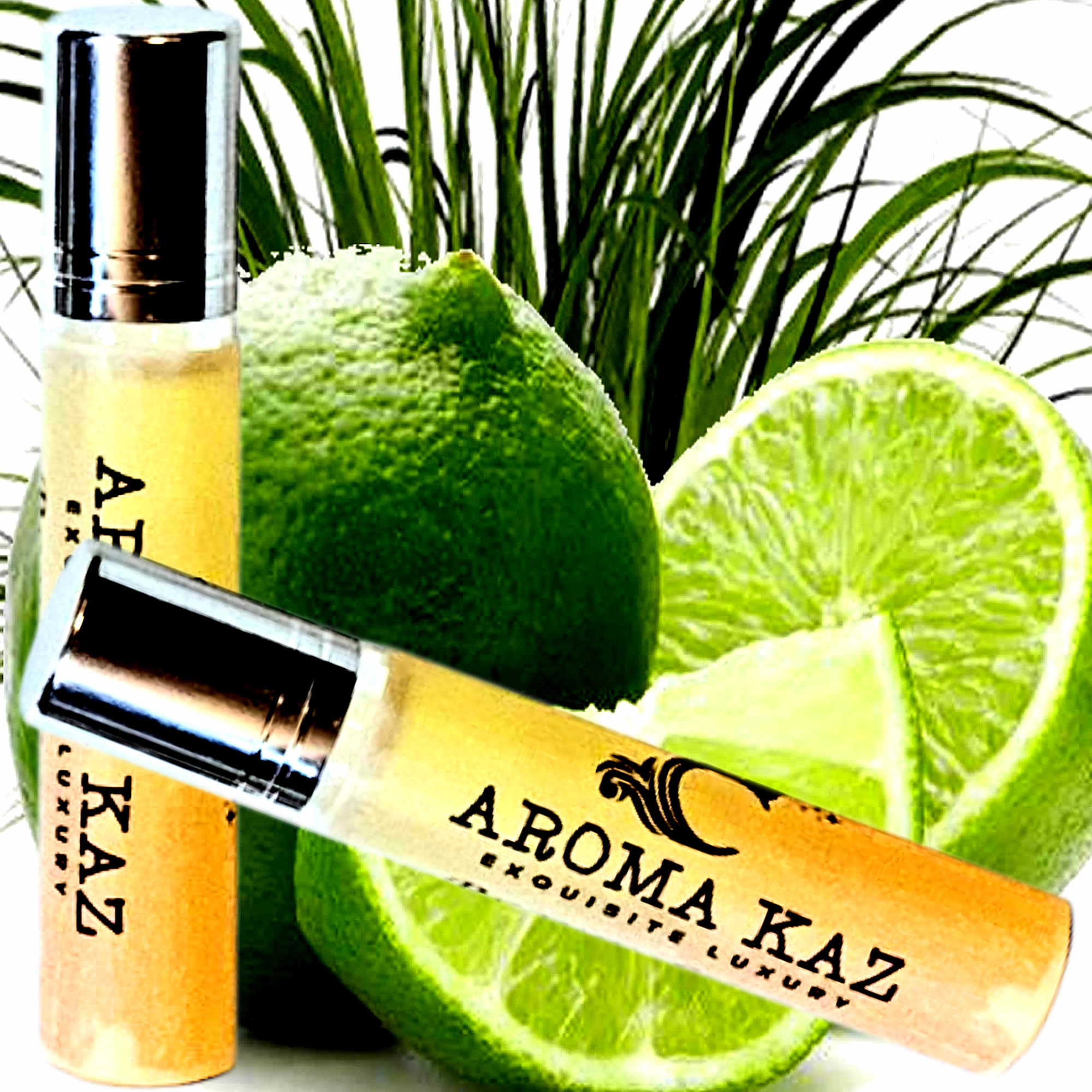 Lemongrass & Limes Fragrance Roll On – vegan, cruelty-free perfume roll on featuring zesty lime and citrus lemongrass, handmade in Australia.