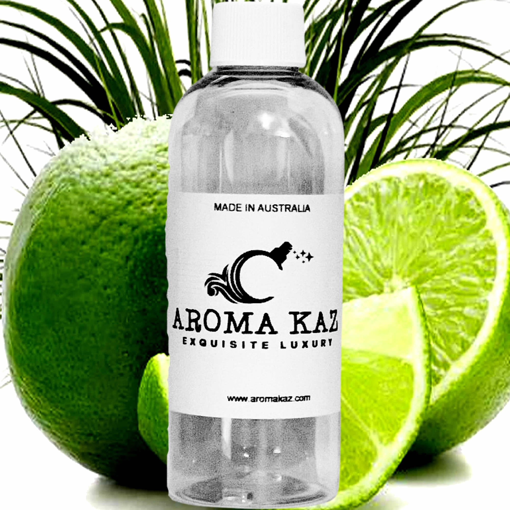 Lemongrass & Limes fragrance oil for candle making, soap making and perfume blending – vegan, cruelty-free featuring zesty lime and citrus lemongrass, handmade in Australia.