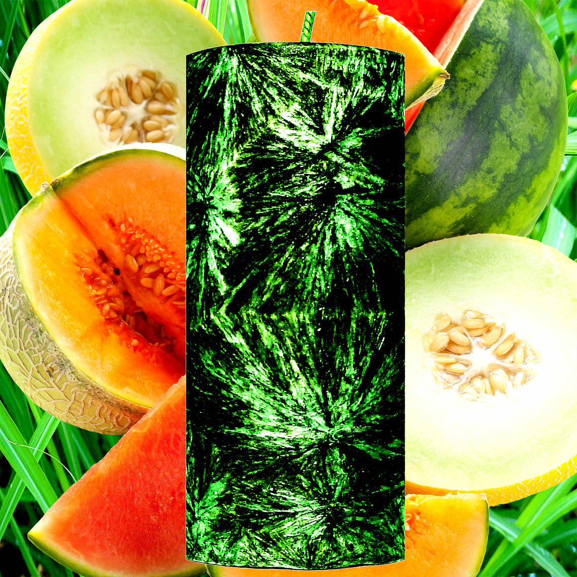 Lemongrass & Wild Melons Pillar Candle – Plant-Based, Eco-Friendly, Vegan, Cruelty Free