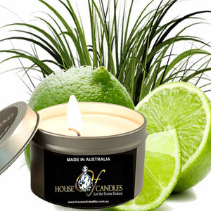 Lemongrass & Limes Scented Eco Soy Tin Candles
