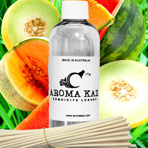 Lemongrass & Wild Melons Diffuser Fragrance Oil Refill – Vegan, Cruelty-Free, Made in Australia – Long-Lasting Air Freshener for use with Rattan Reeds – Not for Electric Diffusers
