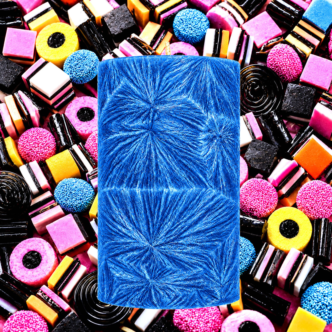 Licorice Allsorts Pillar Candle