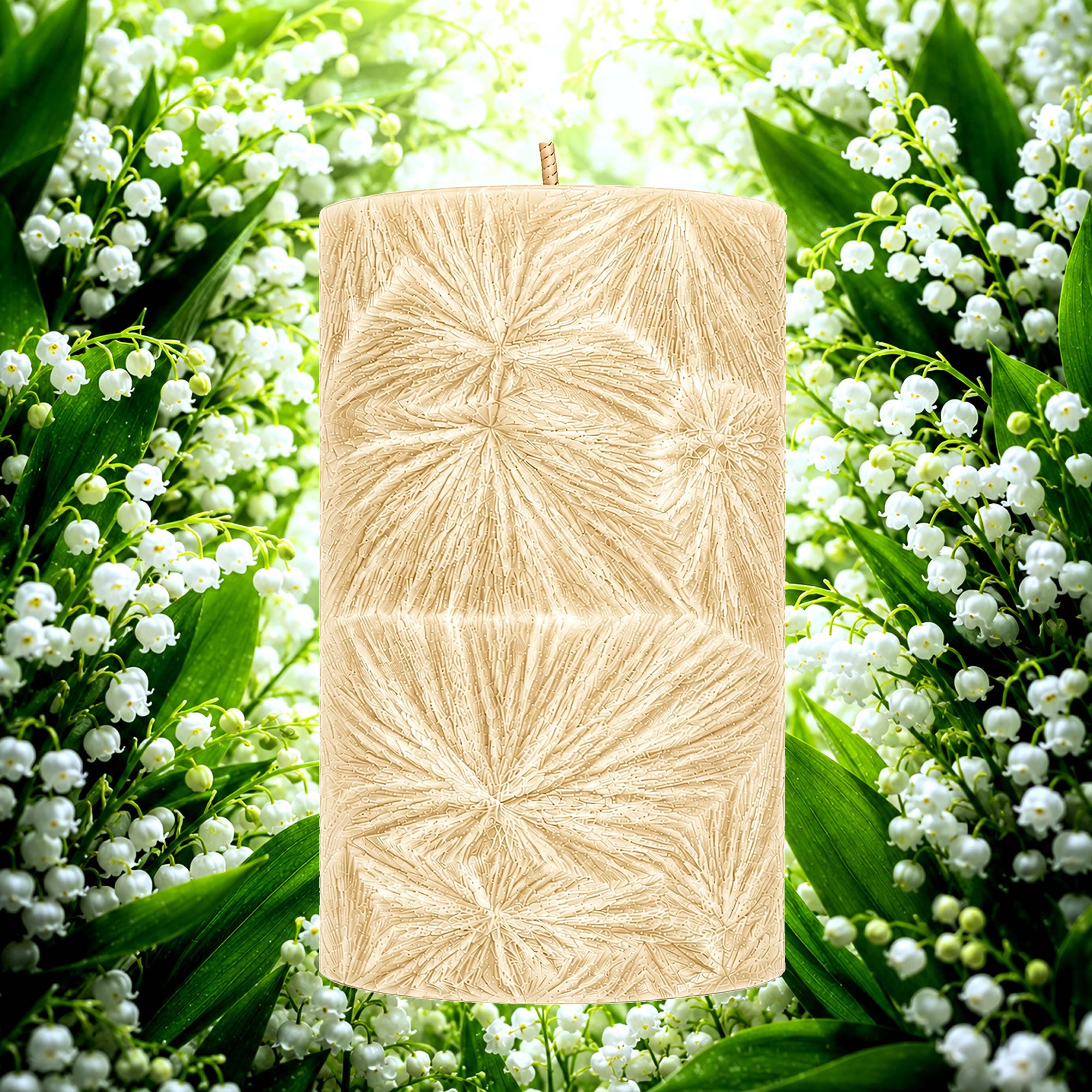 Lily Of The Valley Pillar Candle