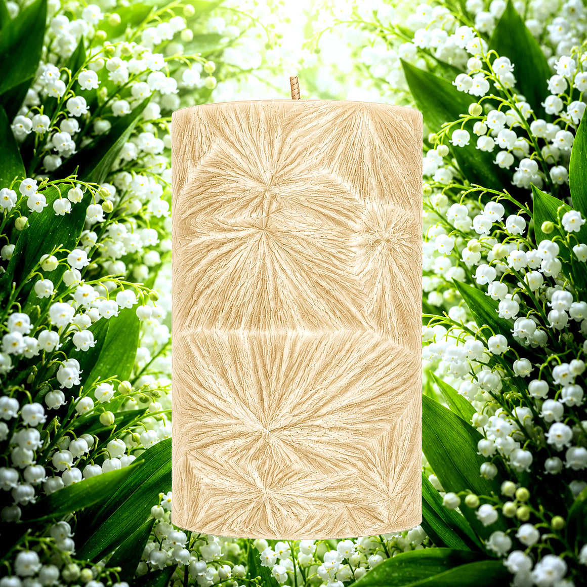Lily Of The Valley Pillar Candle