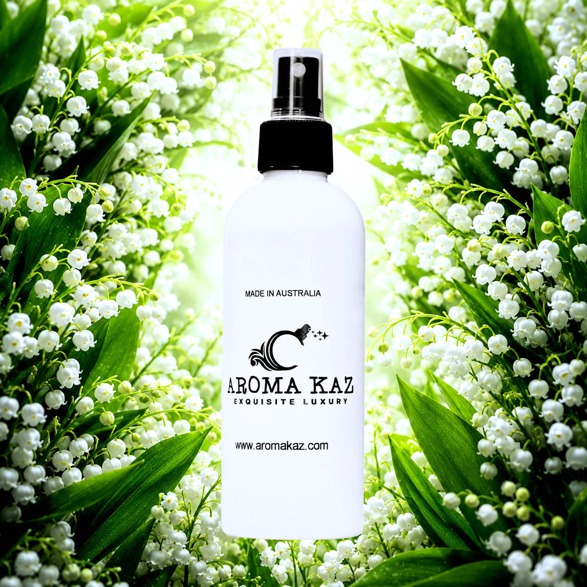 Lily Of The Valley Room Linen Car Air Freshener Spray Deodoriser eco-friendly vegan, cruelty-free body fragrance featuring delicate spring lily florals, made in Australia.