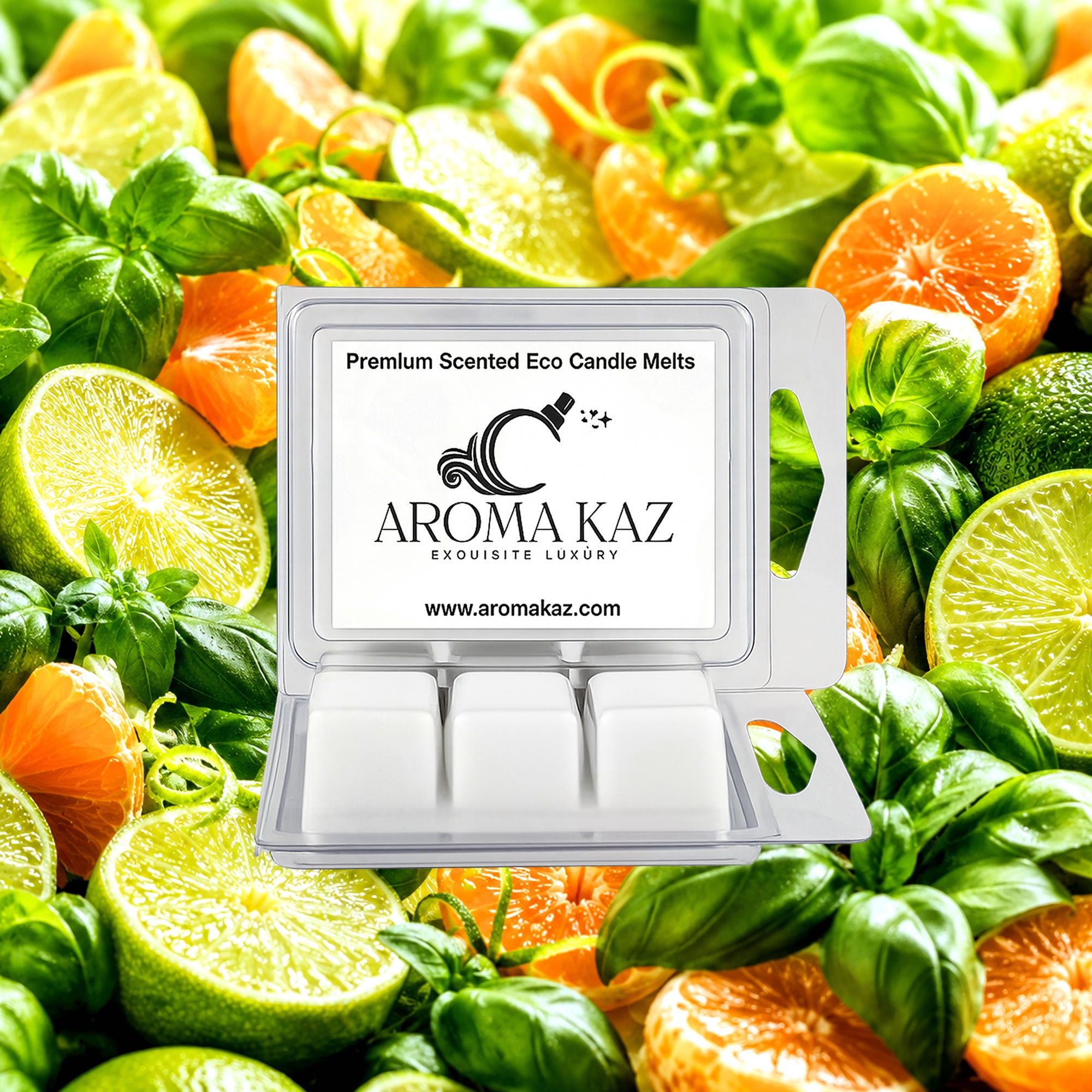 Lime Basil Mandarin Soy Wax Melts Clam Pack