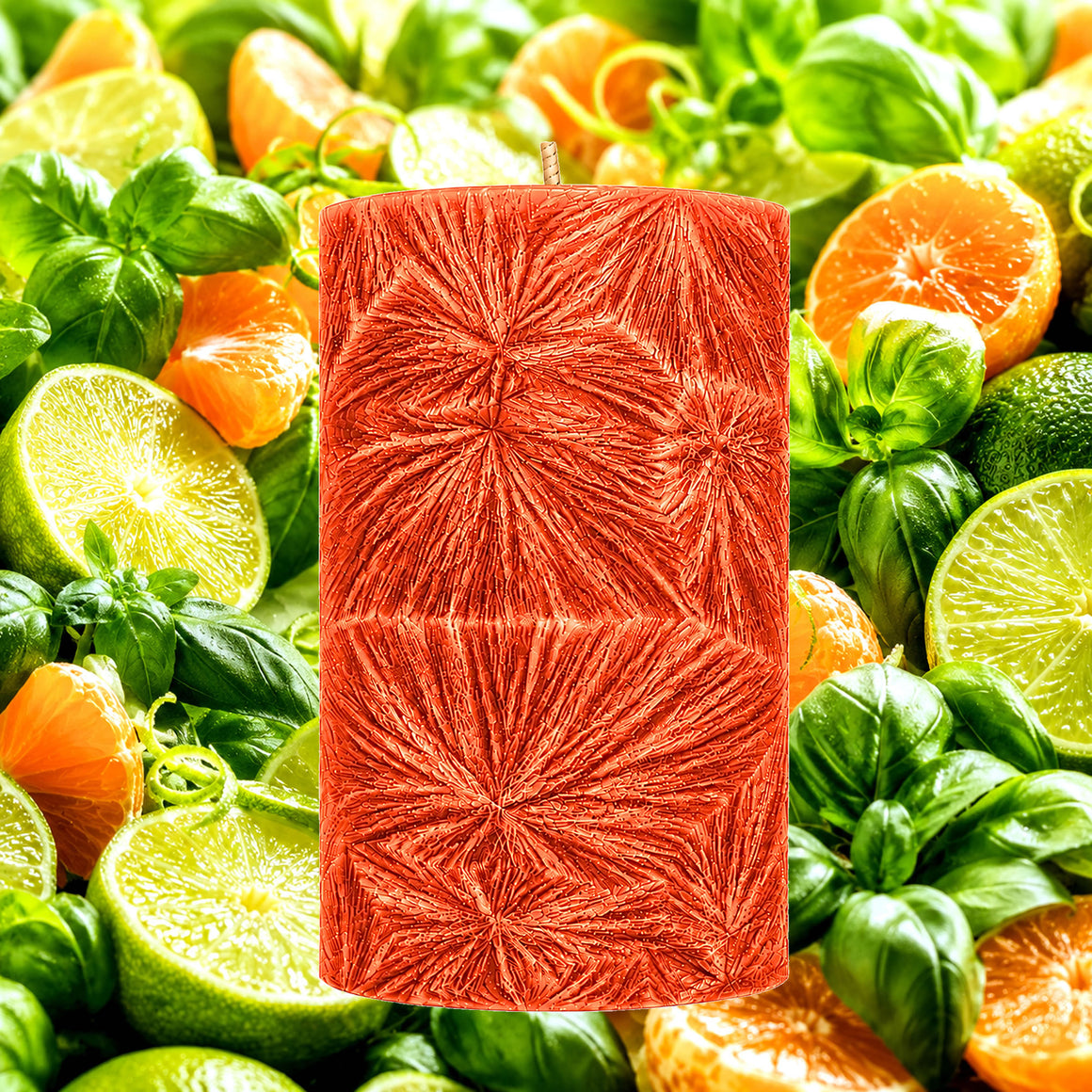 Lime Basil Mandarin Pillar Candle