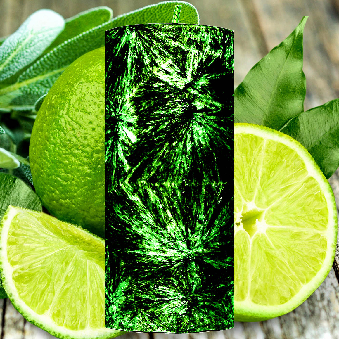 Lime Infusion No 5 Pillar Candle – Plant-Based, Eco-Friendly, Vegan, Cruelty Free