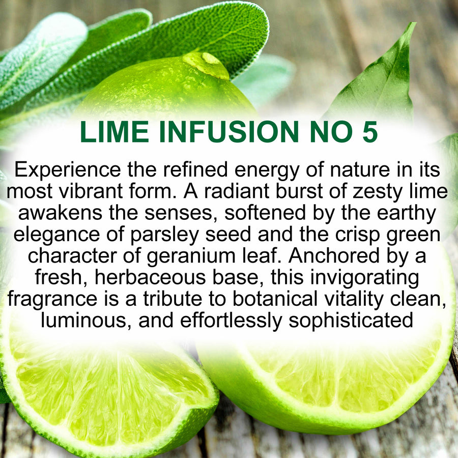 Lime Infusion No 5 Body Wash/Shower Gel/Bubble Bath Plant Based Vegan Cruelty Free
