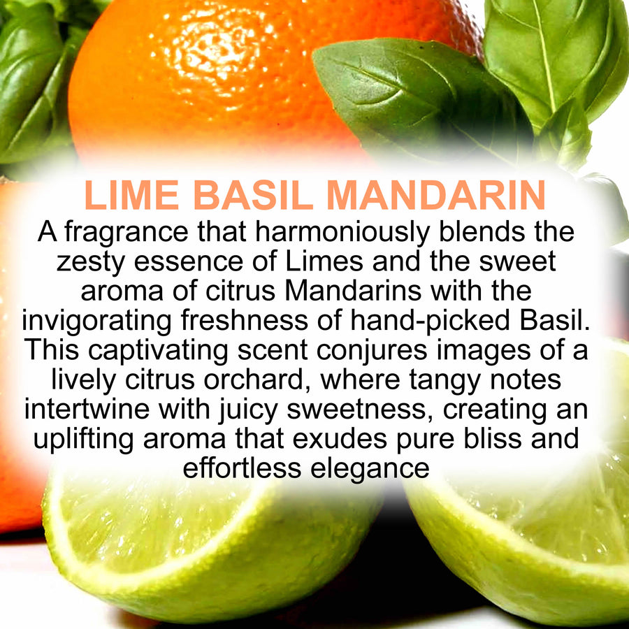 Lime Basil Mandarin Soy Wax Melts – Hand-Poured, Plant-Based & Vegan