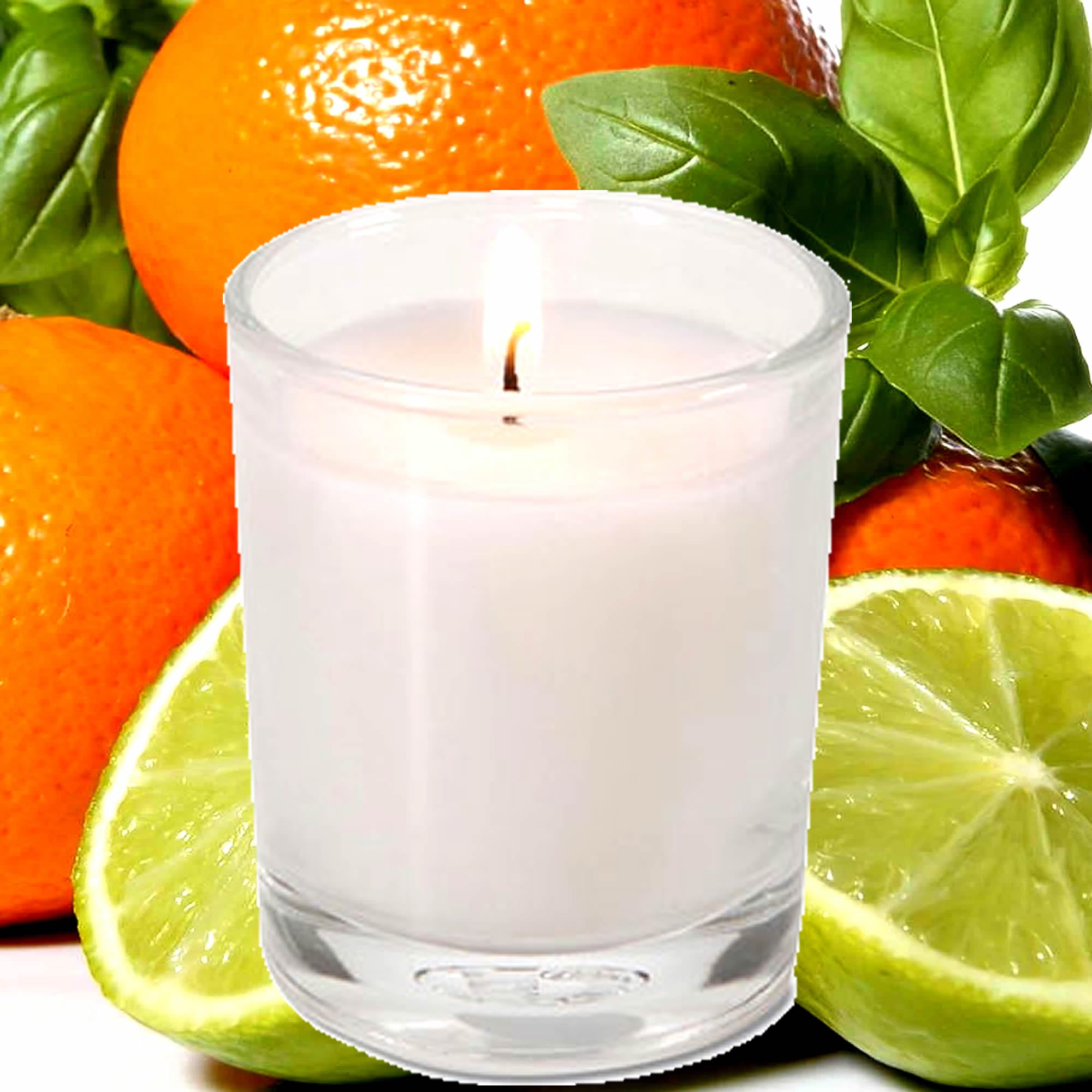 Lime Basil Mandarin Eco Soy Votive Candles – Clean Burn, Plant-Based, Vegan & Pet Safe