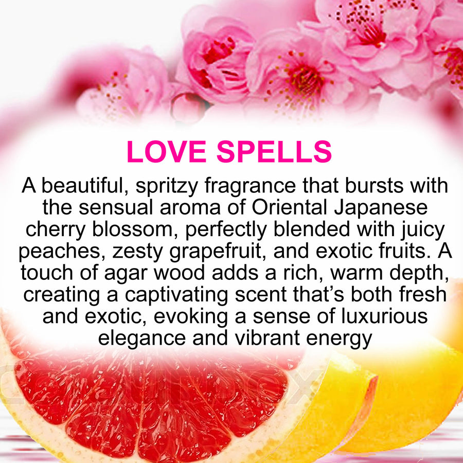 Love Spells Diffuser Fragrance Oil with Reeds – Vegan Cruelty-Free Home Aroma