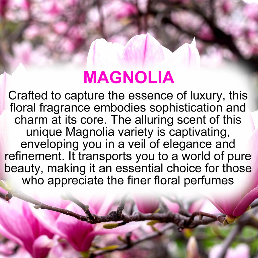 Magnolia Fragrance Roll On – vegan, cruelty-free perfume roll on featuring classic magnolia blossom florals, handmade in Australia.