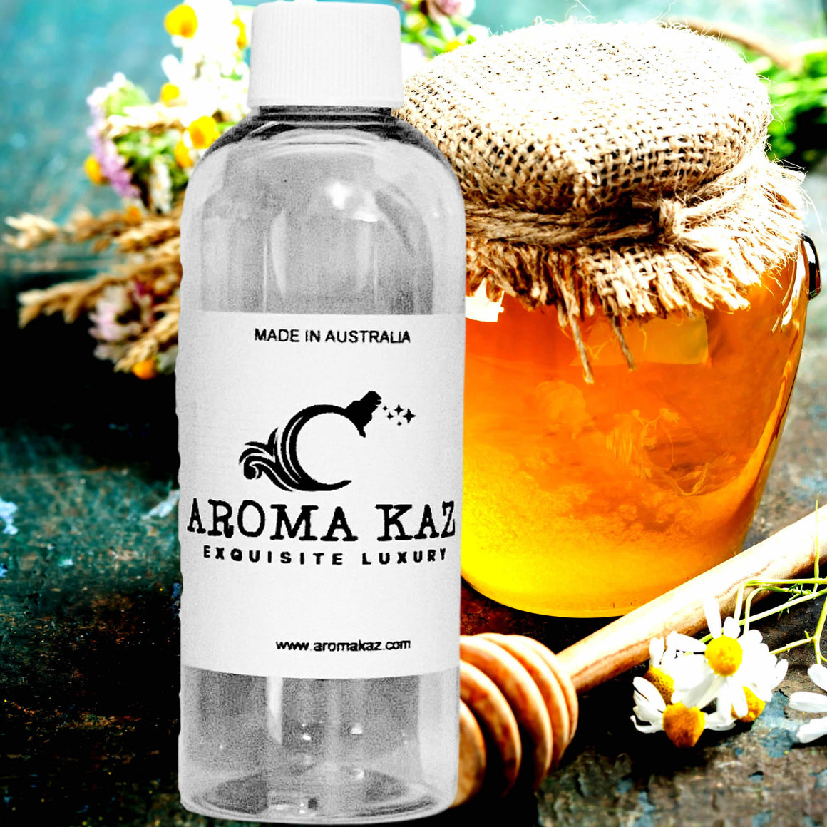 Manuka Honey fragrance oil for candle making, soap making and perfume blending – vegan, cruelty-free featuring warm sweet manuka honey aroma, handmade in Australia.