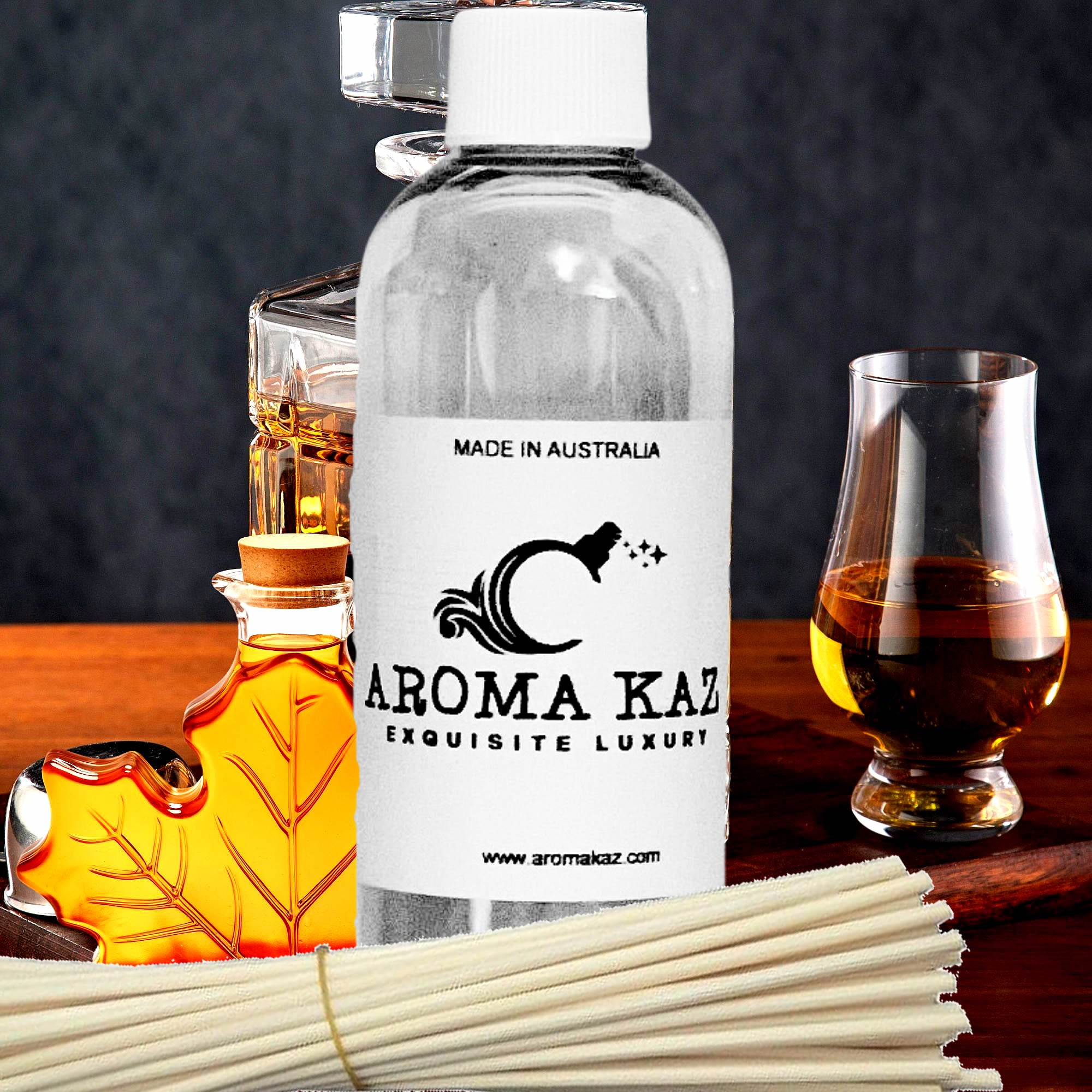 Maple Bourbon Diffuser Fragrance Oil with Reeds – Vegan Cruelty-Free Home Aroma