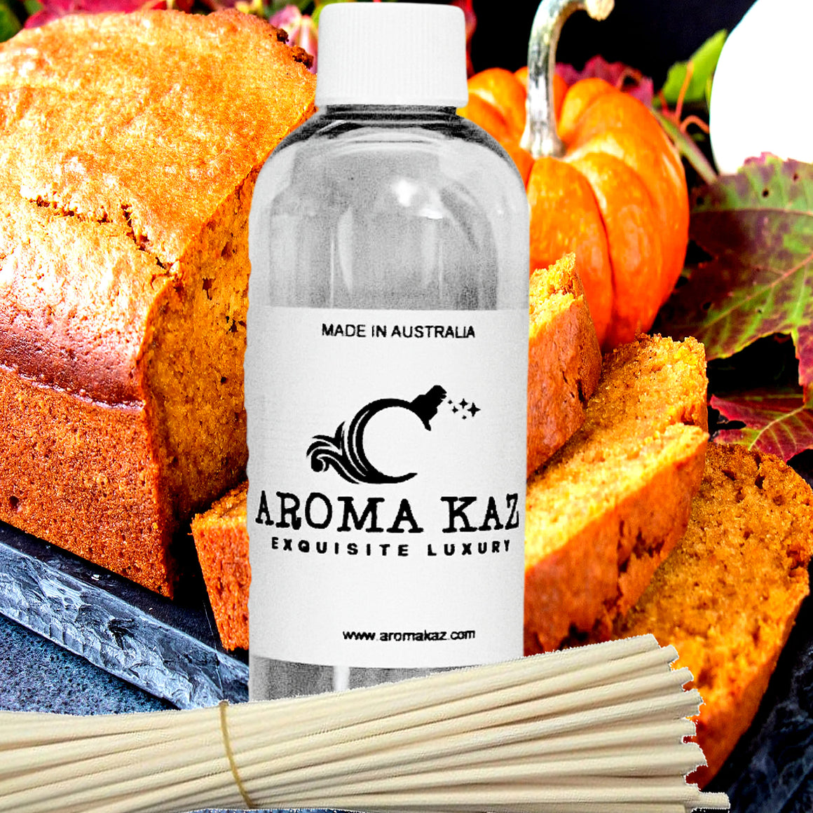 Maple Pumpkin Bread Diffuser Fragrance Oil Refill – Vegan, Cruelty-Free, Made in Australia – Long-Lasting Air Freshener for use with Rattan Reeds – Not for Electric Diffusers