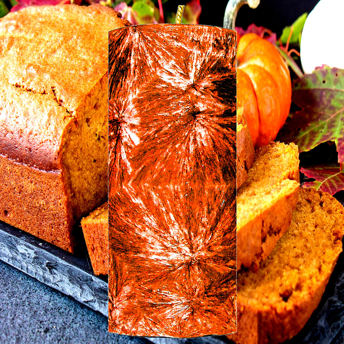 Maple Pumpkin Bread Pillar Candle – Plant-Based, Eco-Friendly, Vegan, Cruelty Free