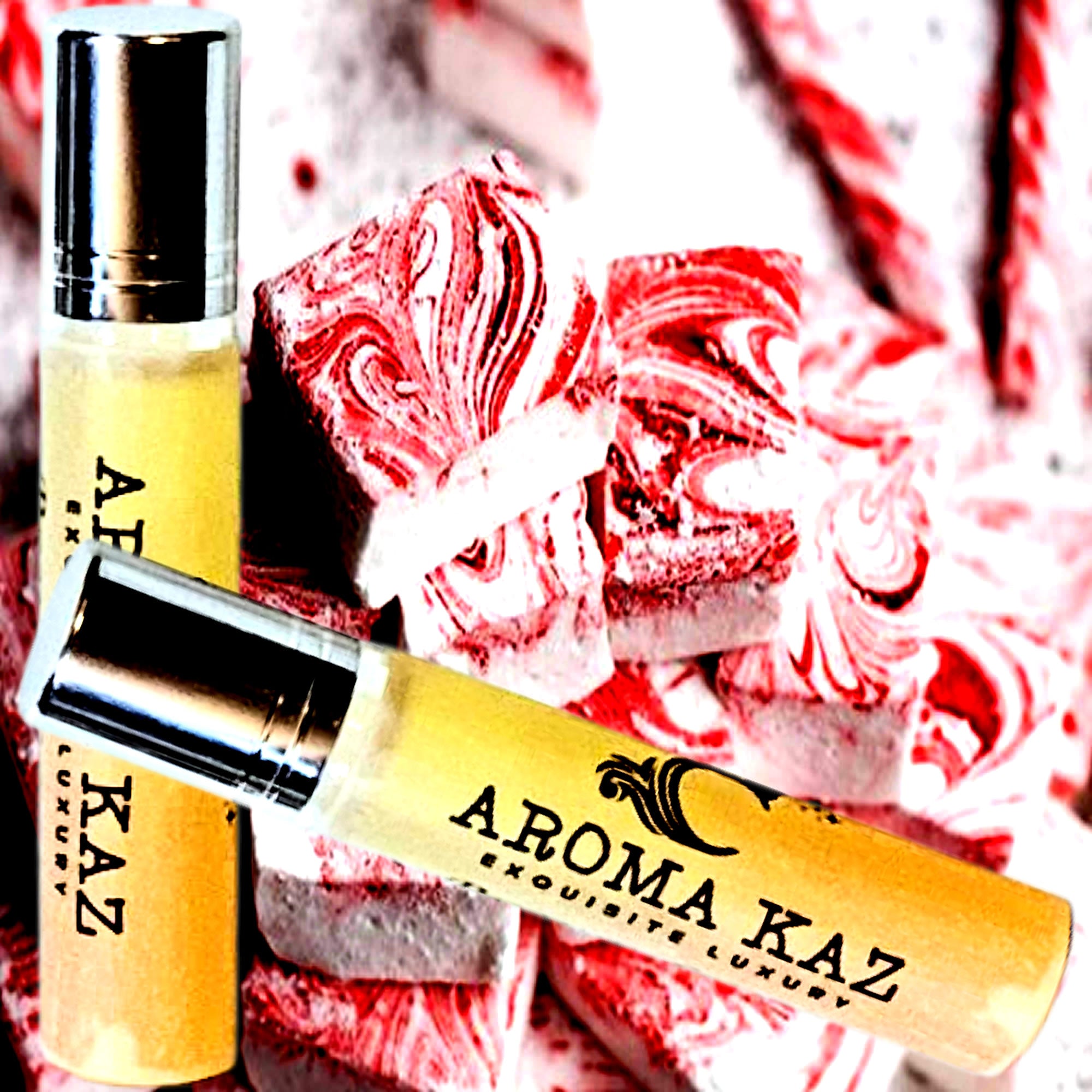 Marshmallow Mint Fragrance Roll On – vegan, cruelty-free perfume roll on featuring fluffy marshmallow and delicious peppermint sweetness, handmade in Australia.