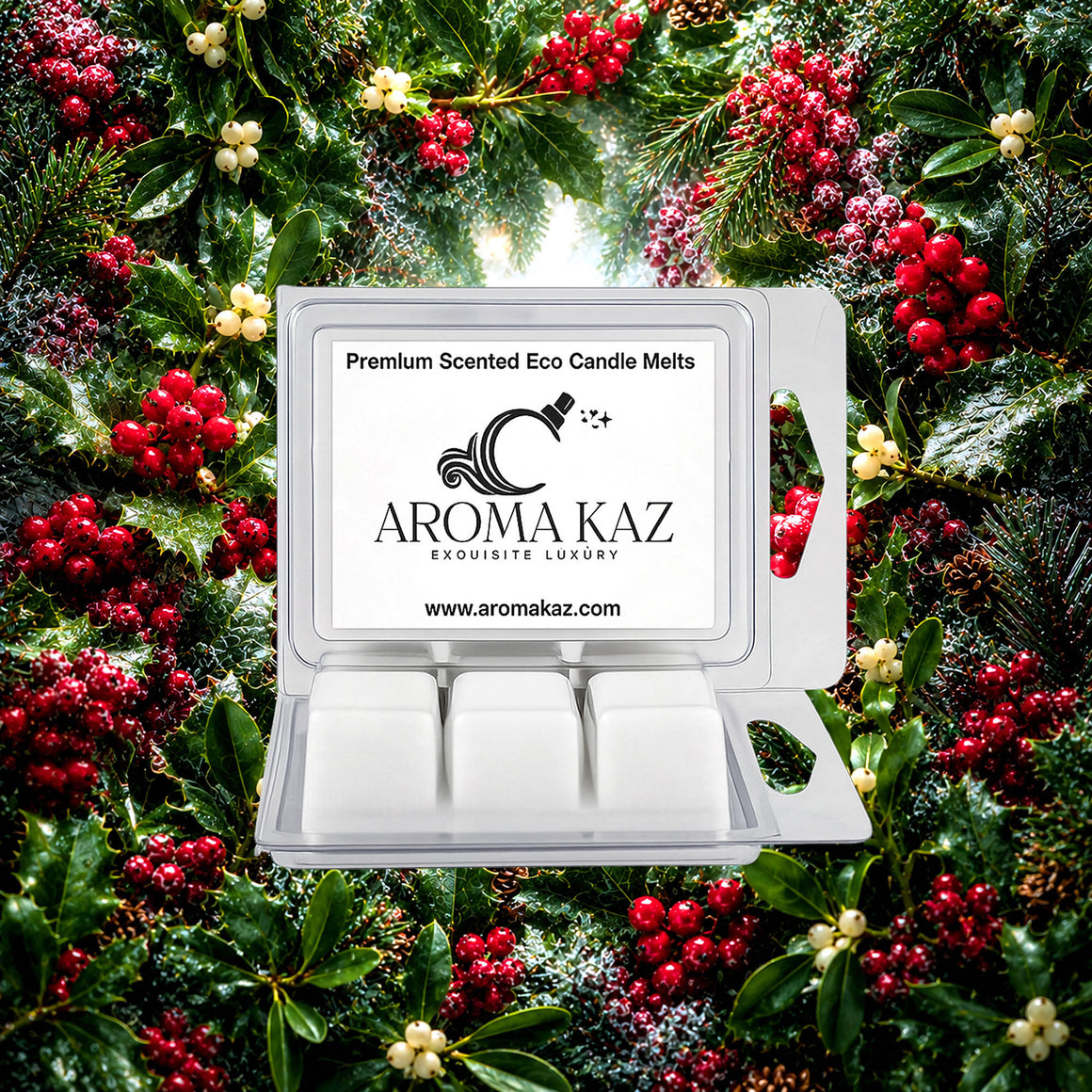 Mistletoe & Holly Berry Soy Wax Melts Clam Pack