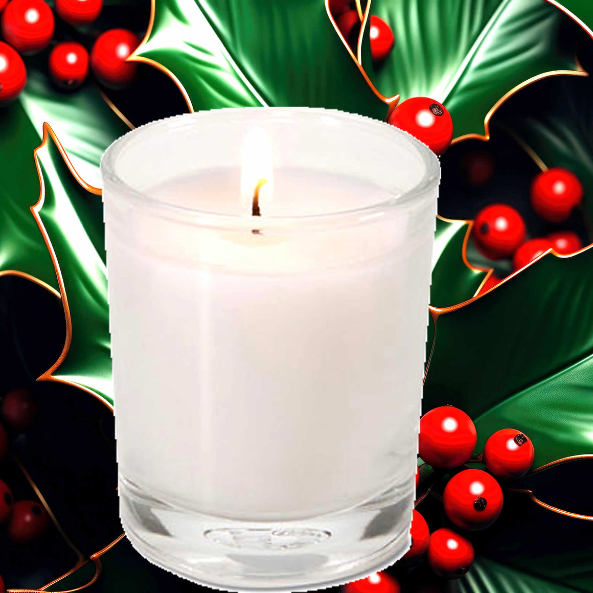 Mistletoe & Holly Berry Eco Soy Votive Candles – Clean Burn, Plant-Based, Vegan & Pet Safe