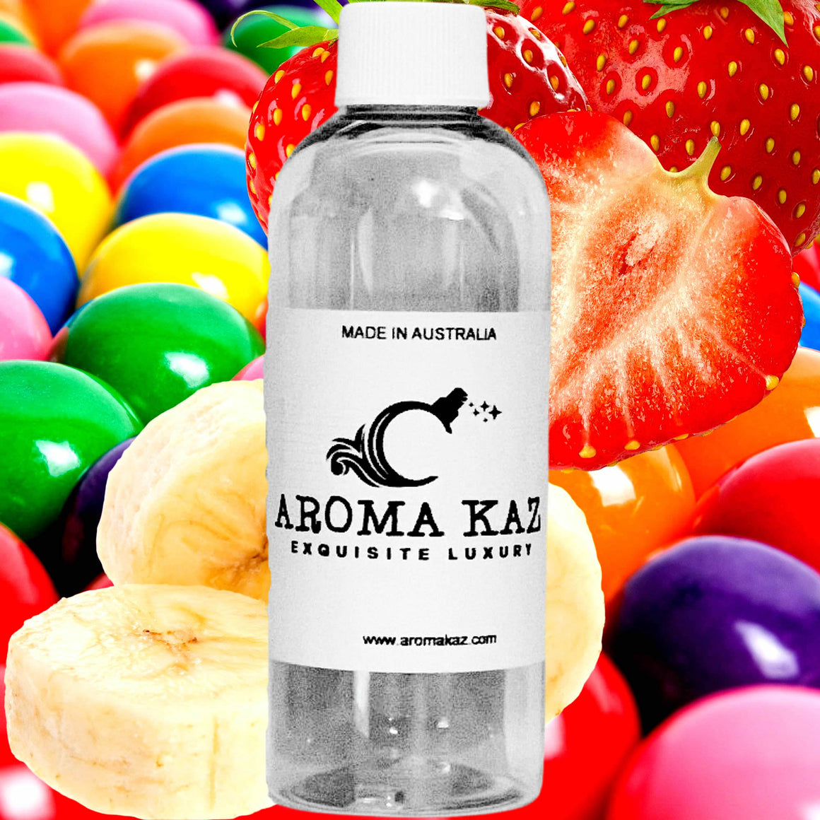 Monkey Farts fragrance oil for candle making, soap making and perfume blending – vegan, cruelty-free featuring a fun fruity blend of bananas, berries, and tropical sweetness, handmade in Australia.