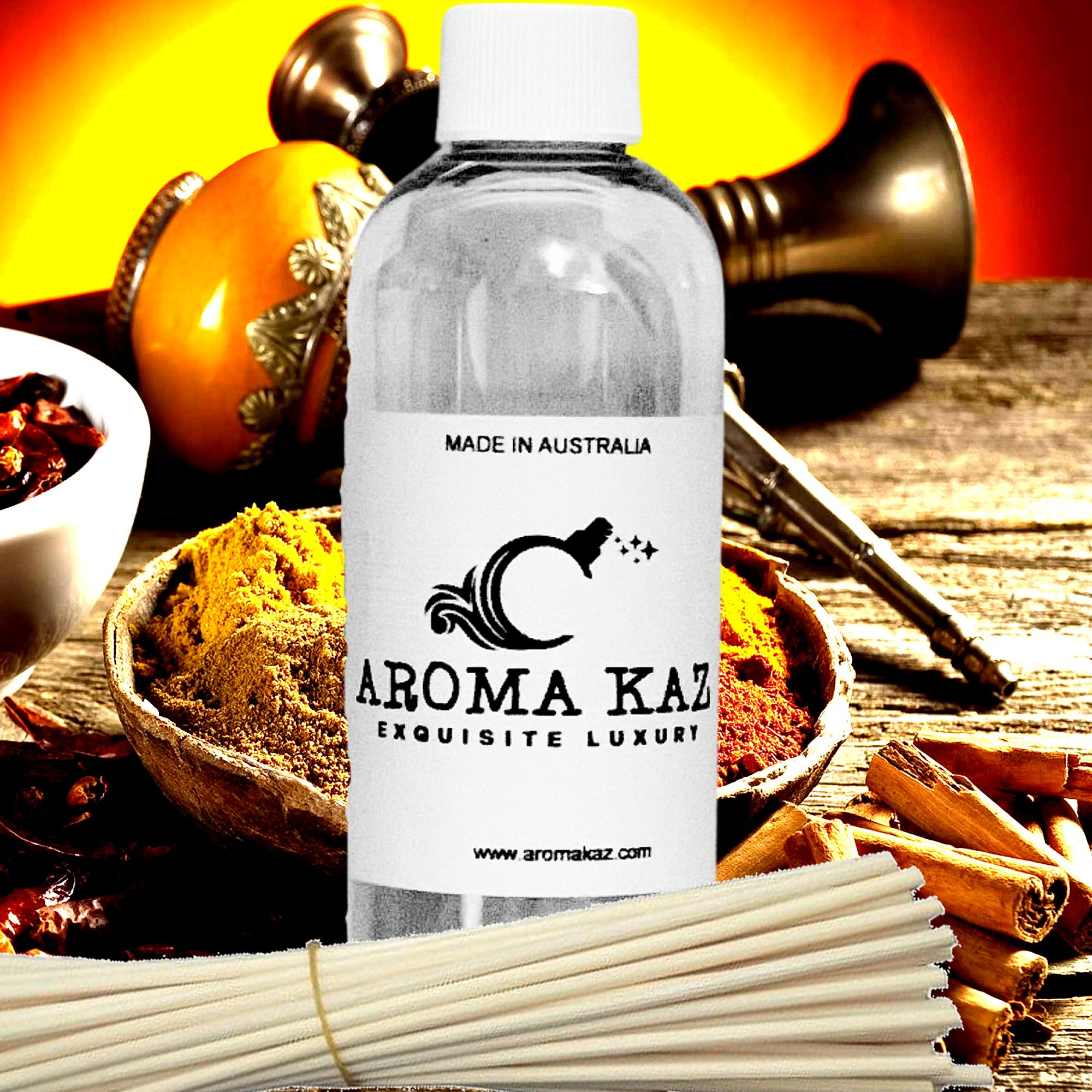 Moroccan Spice Diffuser Fragrance Oil with Reeds – Vegan Cruelty-Free Home Aroma