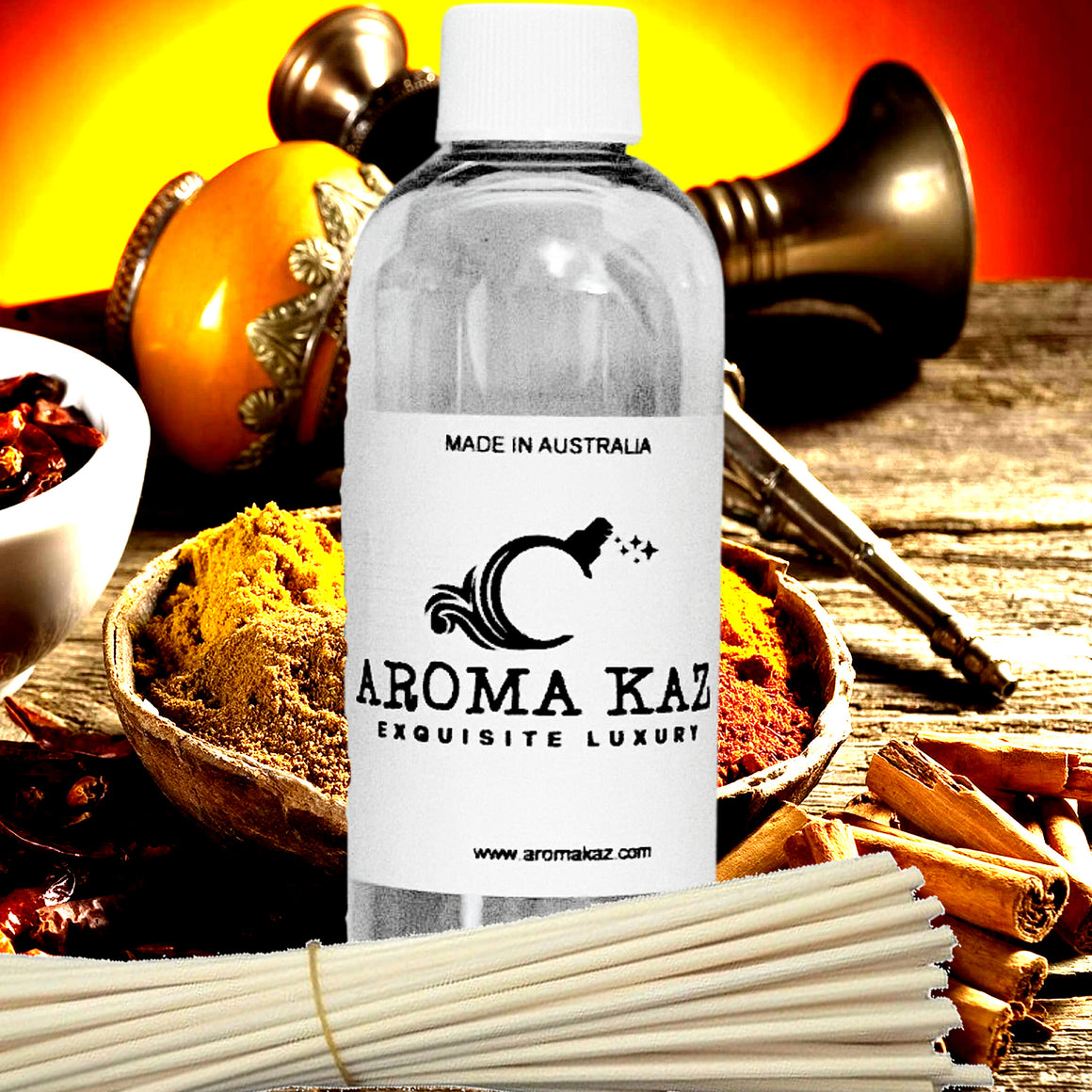 Moroccan Spice Diffuser Fragrance Oil with Reeds – Vegan Cruelty-Free Home Aroma