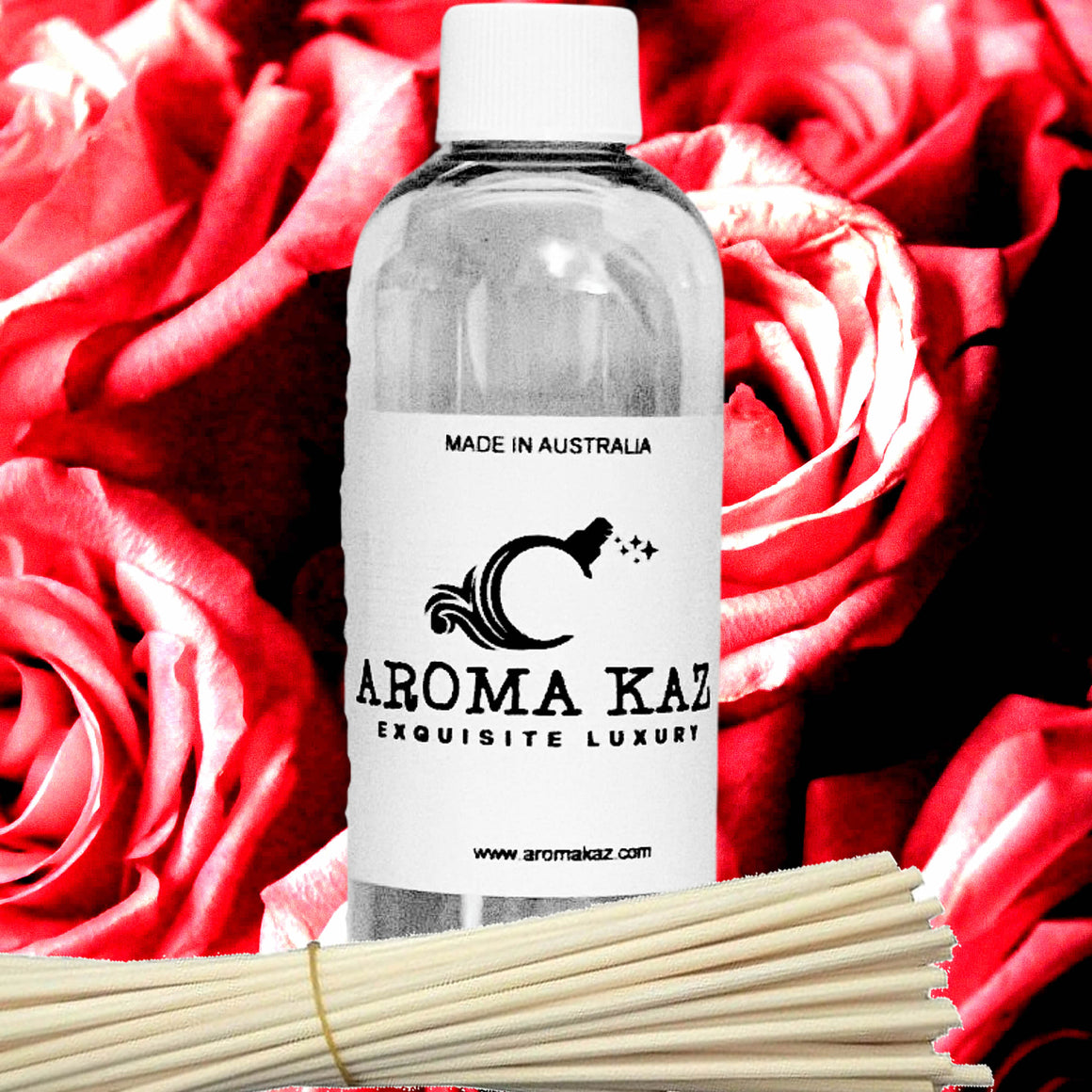 Moroccan Roses Diffuser Fragrance Oil with Reeds – Vegan Cruelty-Free Home Aroma