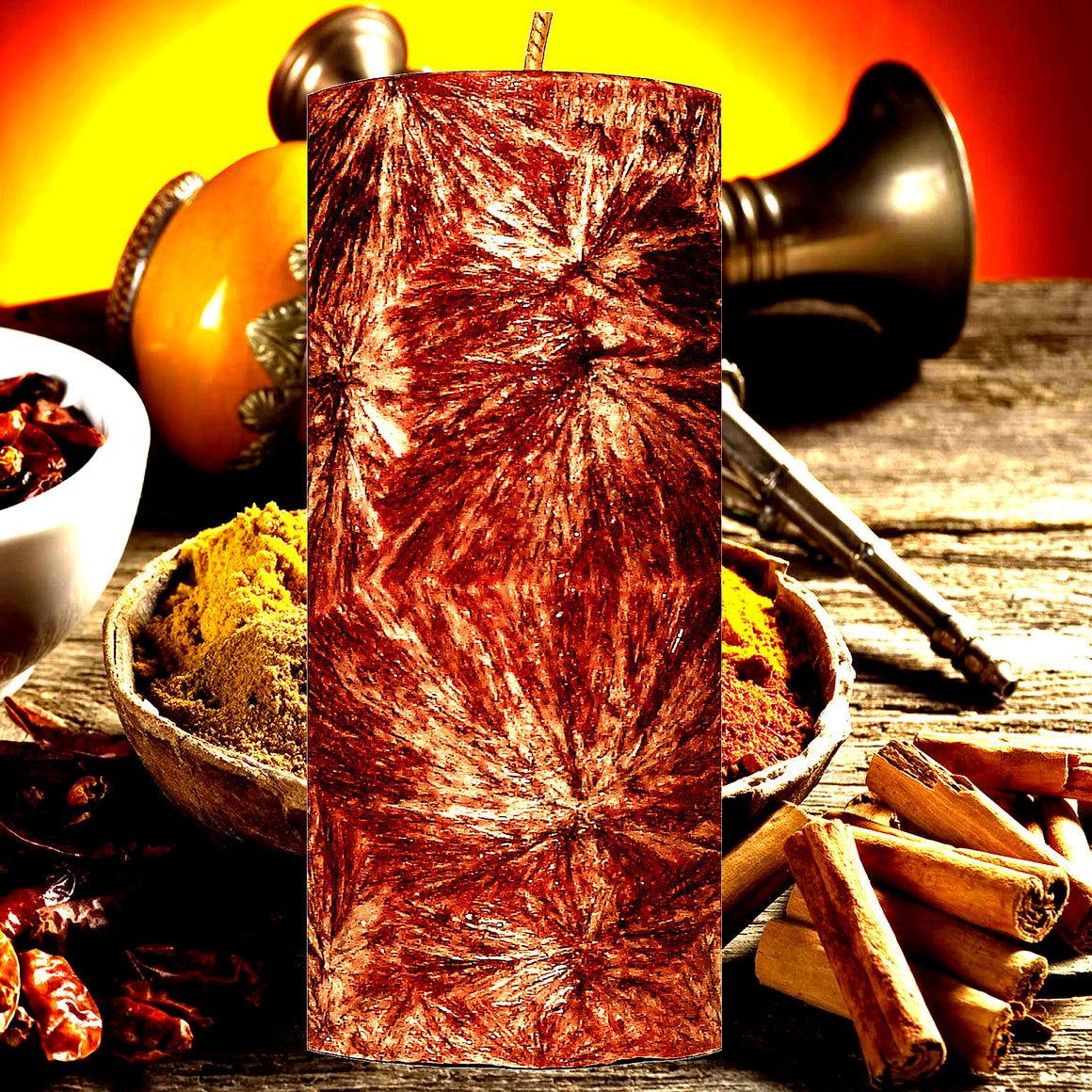 Moroccan Spice Pillar Candle – Plant-Based, Eco-Friendly, Vegan, Cruelty Free