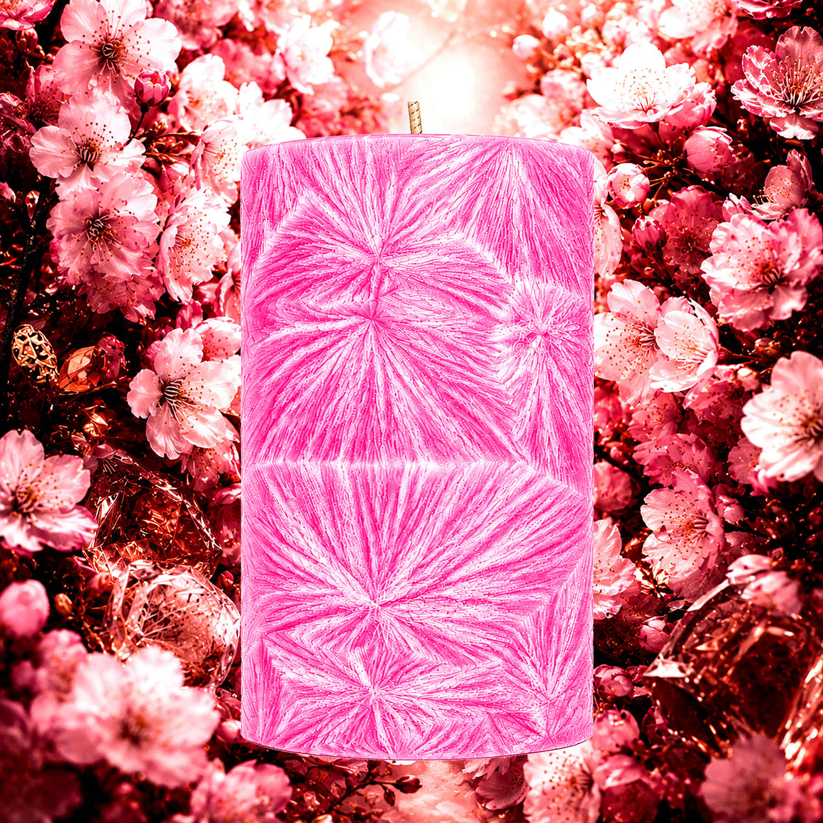 Musk Cherry Blossoms Pillar Candle