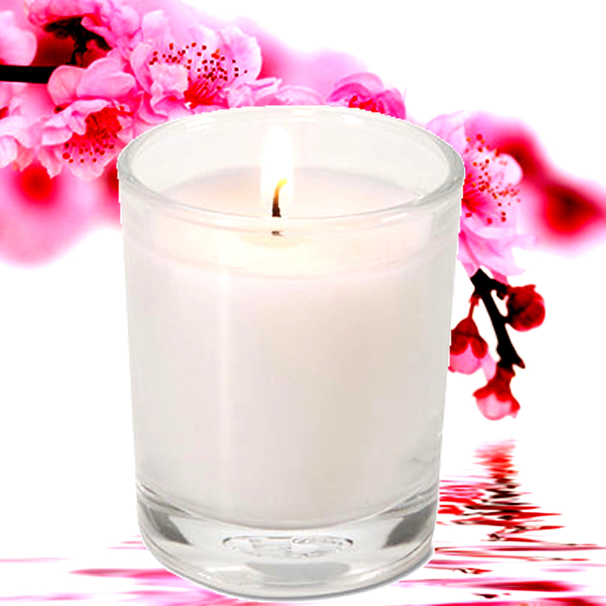 Musk Cherry Blossoms Eco Soy Votive Candles – Clean Burn, Plant-Based, Vegan & Pet Safe