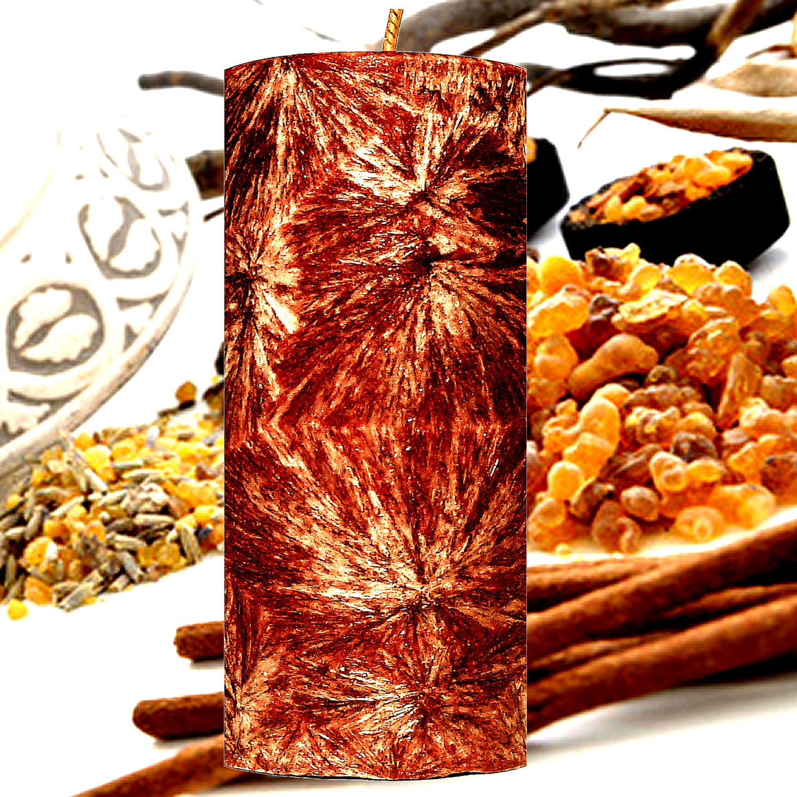 Musk Patchouli Pillar Candle – Plant-Based, Eco-Friendly, Vegan, Cruelty Free