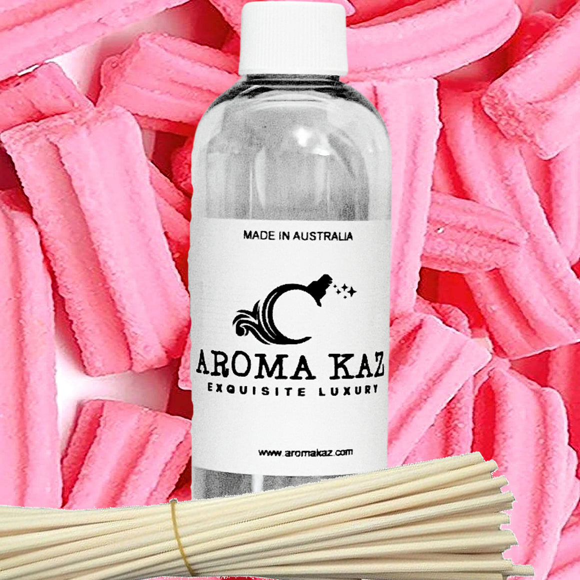 Musk Stick Lollies Diffuser Fragrance Oil Refill – Vegan, Cruelty-Free, Made in Australia – Long-Lasting Air Freshener for use with Rattan Reeds – Not for Electric Diffusers
