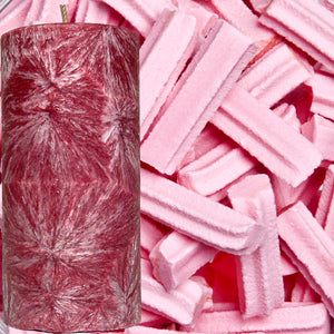 Musk Stick Lollies Scented Palm Wax Pillar Candle Hand Poured