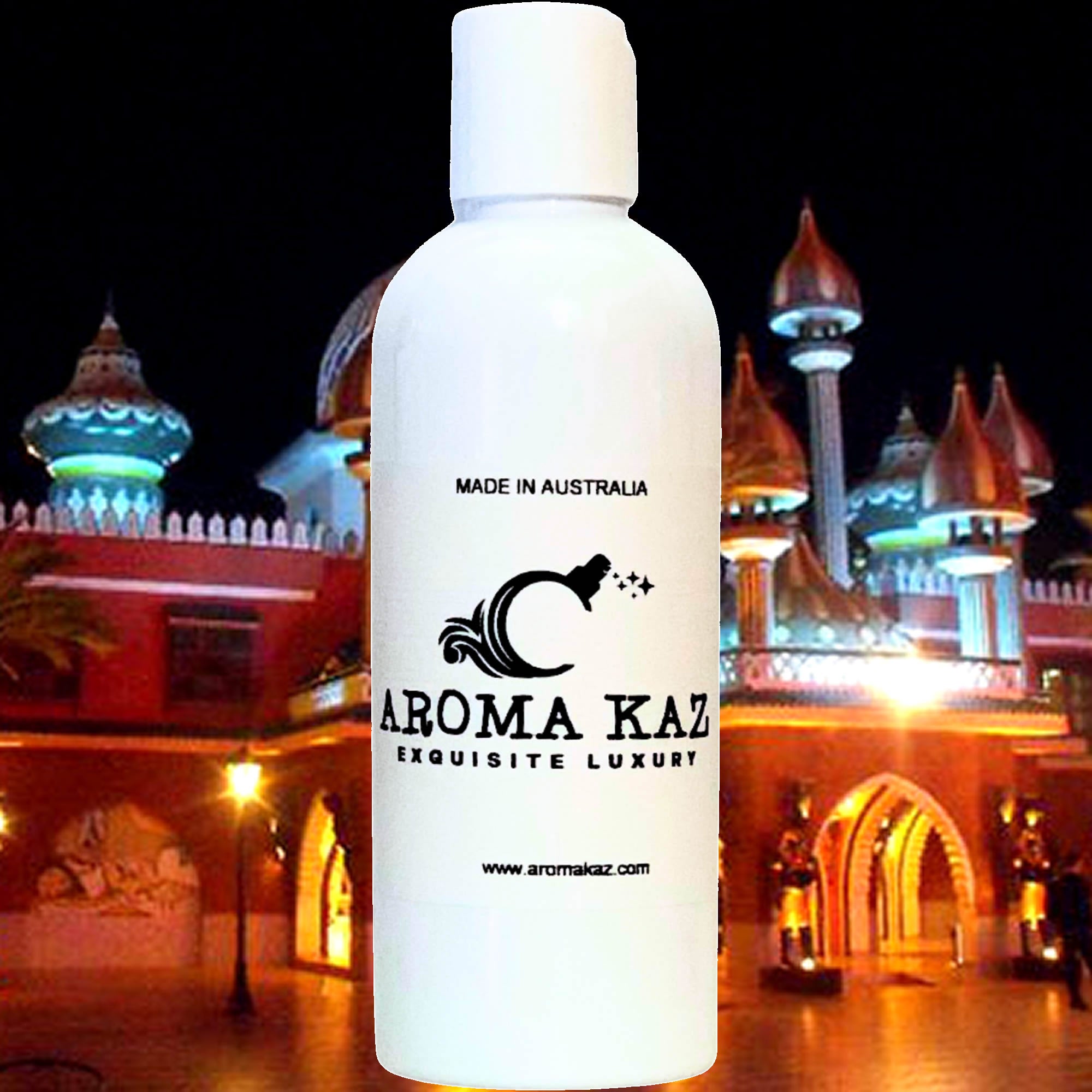 Mystic Arabian Knights Body Massage Oil – vegan, cruelty-free, plant-based hydrating oil with deep exotic spices, warm woods, and rich amber, handmade in Australia.