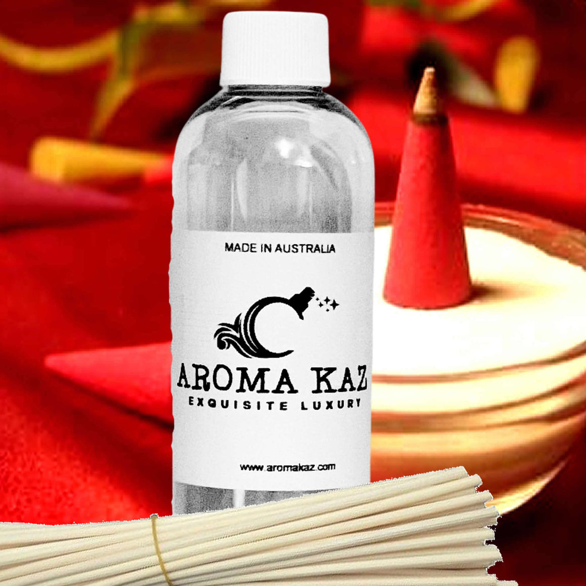 Nag Champa Diffuser Fragrance Oil with Reeds – Vegan Cruelty-Free Home Aroma