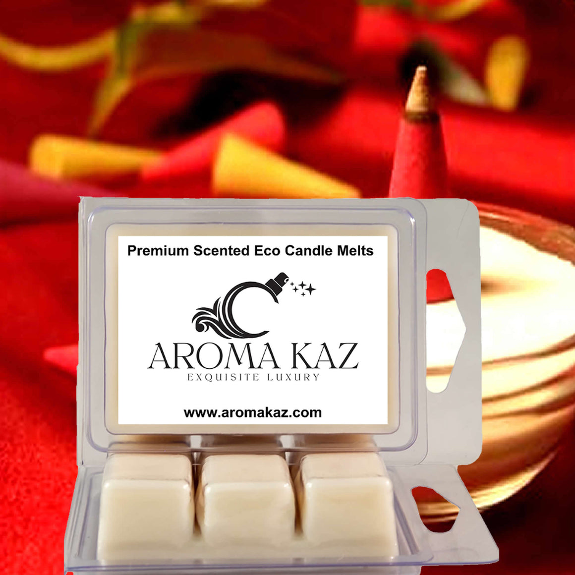 Nag Champa eco soy wax melts – vegan, cruelty-free featuring classic incense, sandalwood, and earthy exotic notes, handmade in Australia.