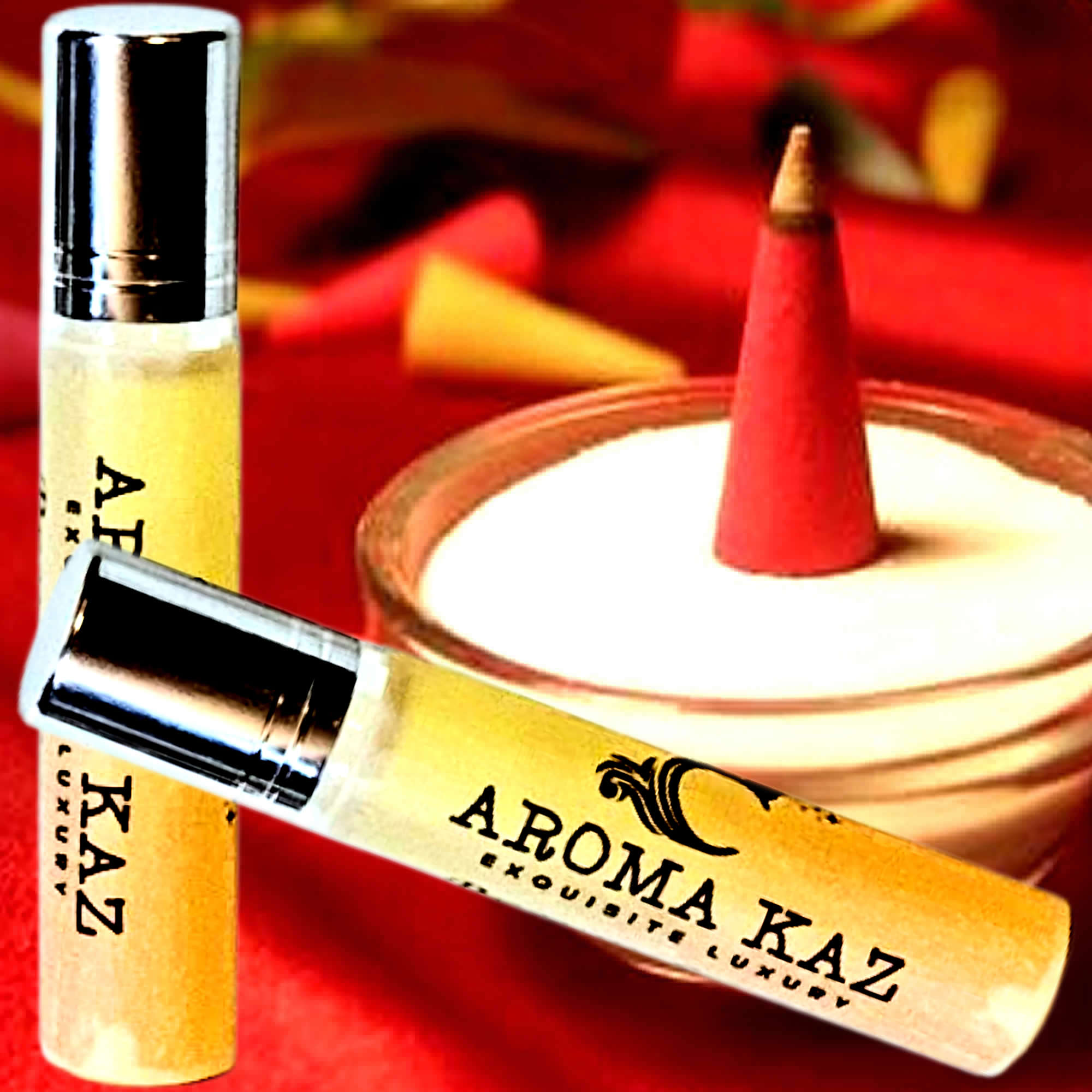 Nag Champa Fragrance Roll On – vegan, cruelty-free perfume roll on featuring classic incense, sandalwood, and earthy exotic notes, handmade in Australia.