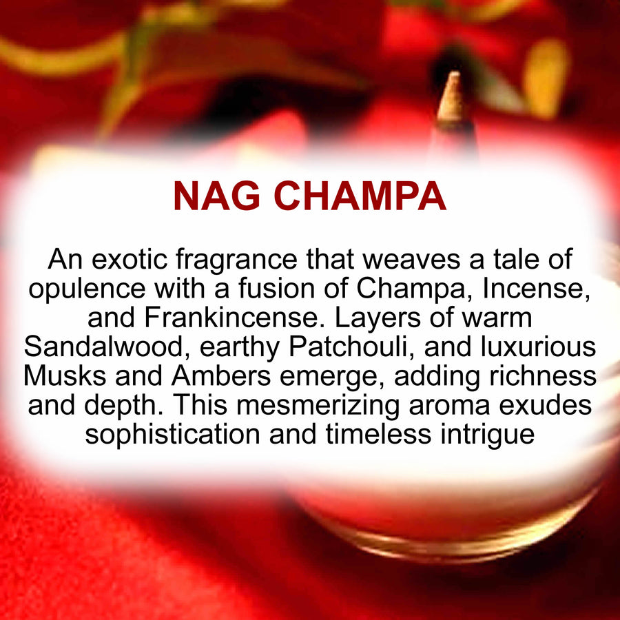 Nag Champa eco soy wax melts – vegan, cruelty-free featuring classic incense, sandalwood, and earthy exotic notes, handmade in Australia.