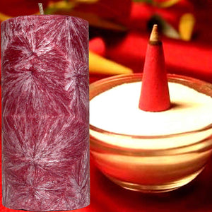 Nag Champa Scented Palm Wax Pillar Candle