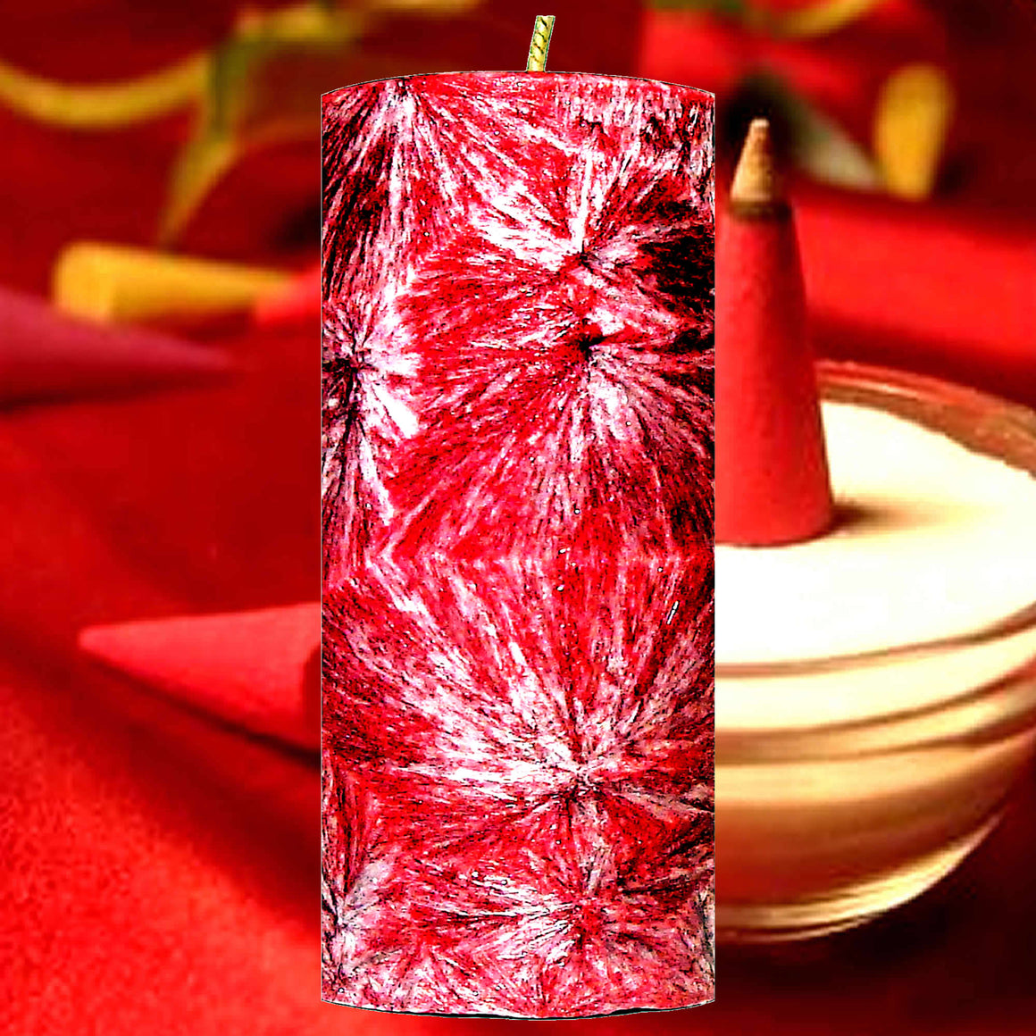 Nag Champa Pillar Candle – Plant-Based, Eco-Friendly, Vegan, Cruelty Free